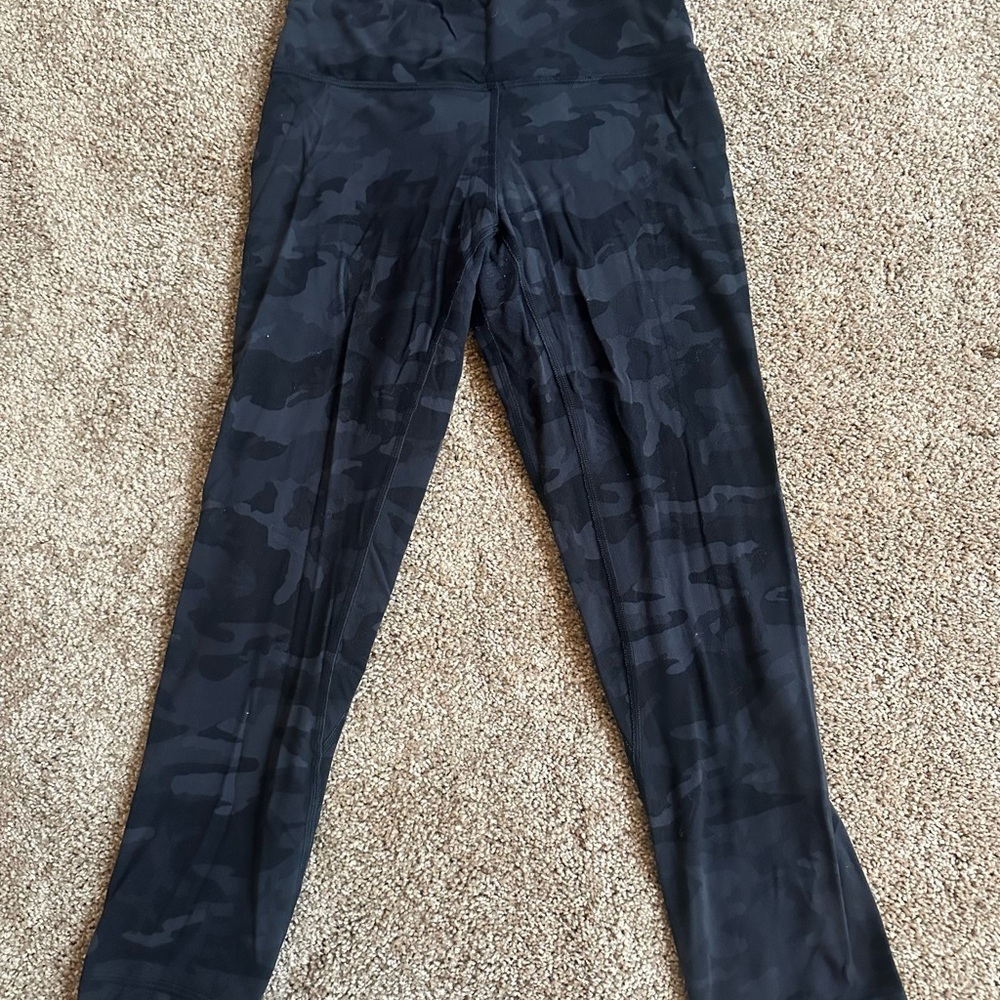 Lululemon Athletica Black Leggings Black Camo